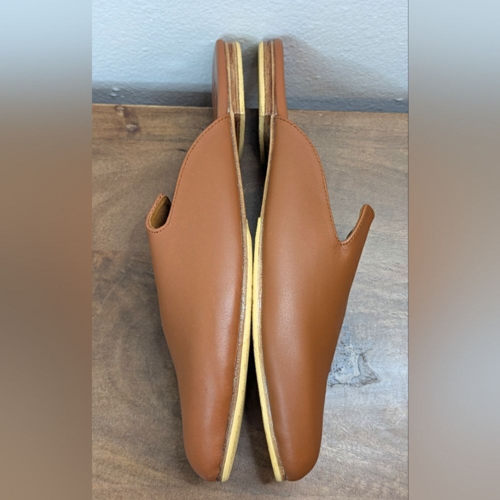 Liberte Leather Preppy Academia Quiet Luxury Capsule French Chic Mules Flats 9 - Picture 9 of 10